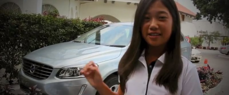 Die 12-jährige Natasha Oon gewann mit ihrem Hole-in-One ein neues Auto.