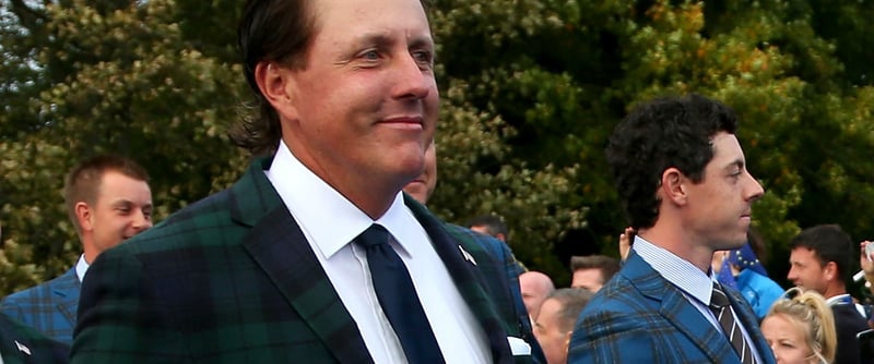 Phil Mickelson trifft zum Auftakt des Ryder Cups direkt auf den Weltranglistenersten Rory McIlroy.