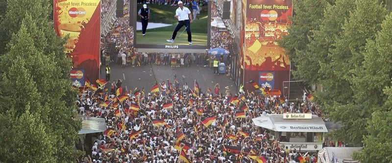 Für Fußballfans ein Alltag für Golffans eine Neuheit: Public Viewing.