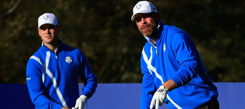 Martin Kaymer und Thomas Björn beim Ryder Cup