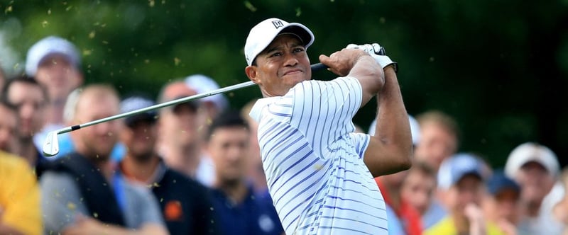 Richtig abschlagen konnte Tiger Woods zuletzt bei der PGA Championship in August. Nun ist Tiger wieder im Training und plant sein Comeback bei der World Hero Challenge. ( Foto: Getty Images)