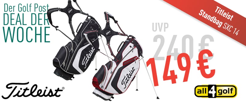 Der Deal der Woche: Ein Titleist SXC 14 Standbag. (Foto: all4golf)