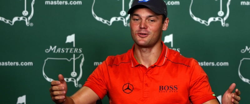 Martin Kaymer bei der offiziellen Pressekonferenz am ersten Probetag beim Masters in Augusta.