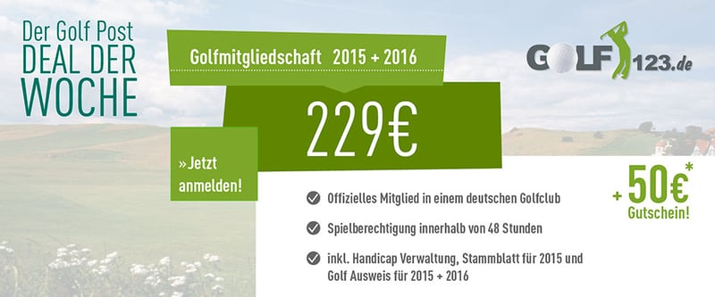 Deal der Woche: Golf Fernmitgliedschaft  2015 & 2016