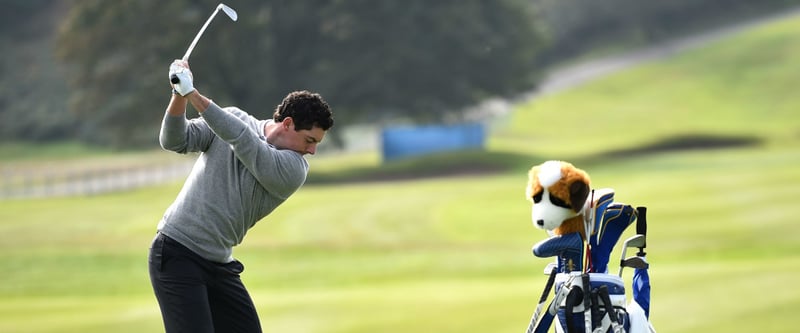 Es dreht sich alles um die Routine - beim Warm Up macht die Nummer eins der Welt, Rory McIlroy, keine Kompromisse. (Foto: Getty)