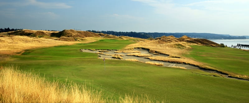 Der Blick auf das zweite Loch in Chambers Bay. (Foto: Getty)