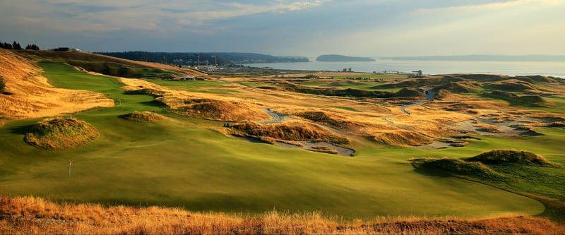 Der Blick auf das siebte Grün von Chambers Bay. (Foto: Getty)