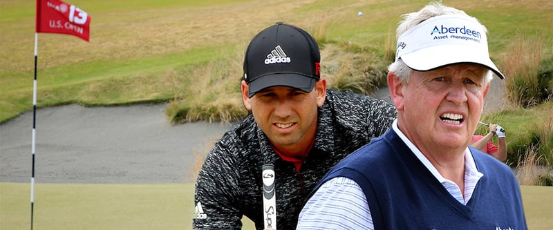 Sergio Garcia und Colin Montgomerie kritisieren nach dem Auftakt den Zustand der Grüns in Chambers Bay. (Foto: Getty)