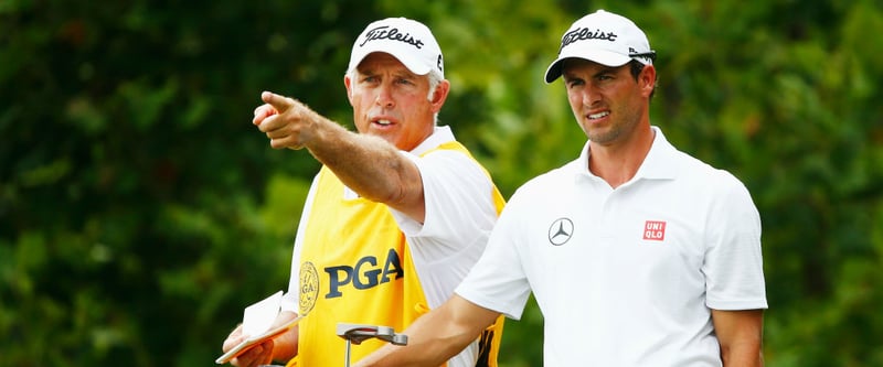 Caddie Steve Williams zurück an Adam Scotts Tasche