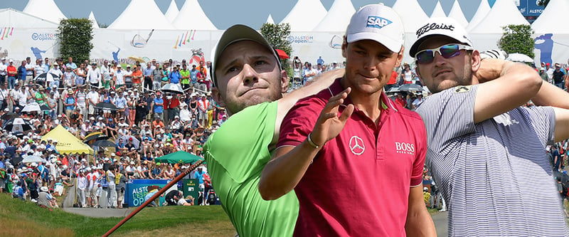 Maximilian Kieffer, Martin Kaymer und Bernd Wiesberger (v.l.) haben gute Chancen auf den Sieg bei der Alstom Open de France.