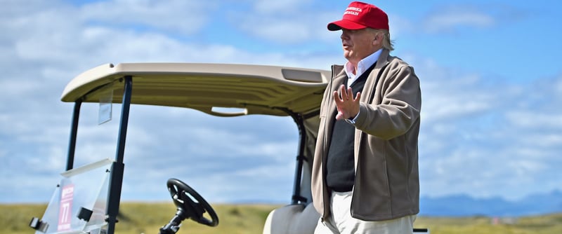 Der Präsidentschafts-Kanditdat der Republikaner Donald Trump während eines Besuchs seines schottischen Golfkurses Turnberry (Foto: Getty)