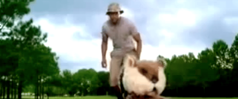 In diesem Golfwerbespot von American Express bekämpft Tiger Woods Nager auf dem Golfplatz. (Foto: Video)
