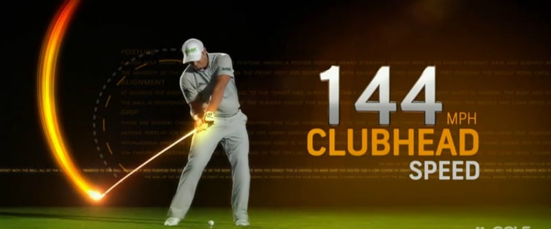 Ein Schlag wie eine Explosion: Long Hitter erreichen Schlägerkopfgeschwindigkeiten von 230 Km/h (144 mph). (Foto: Golfchannel)