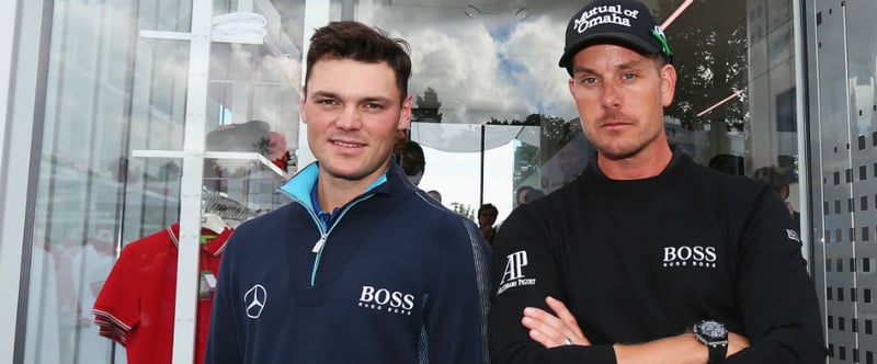 Martin Kaymer (l.) geht zum Auftakt des BMW Masters in Shanghai gemeinsam mit dem Schweden Henrik Stenson auf die Runde.