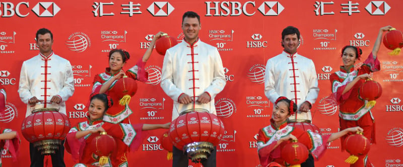 Neben Adam Scott, Martin Kaymer und Titelverteidiger Bubba Watson (v.l.) starten bei der WGC - HSBC Champions viele weitere Golfstars. (Foto: Getty)