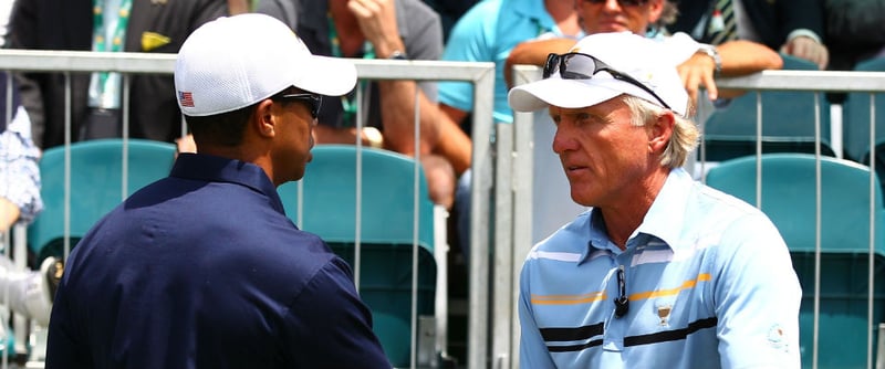 Greg Norman legt in einem Fernsehinterview Tiger Woods sein Karriereende nahe.