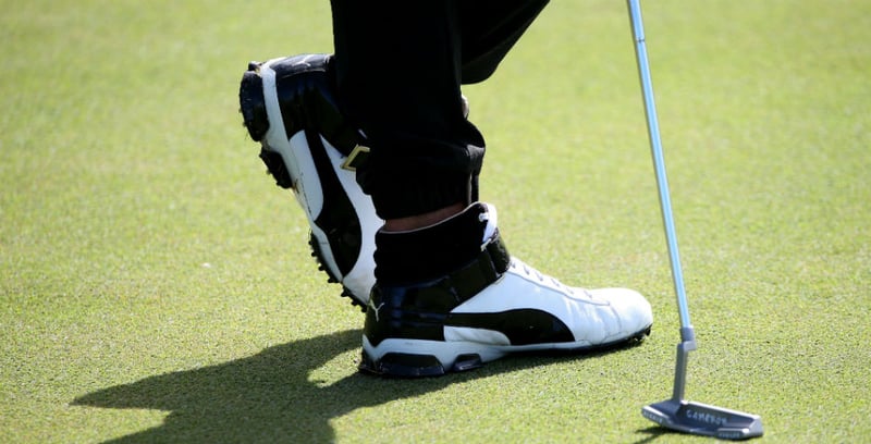 Selbstbewusster Stil: Mit seinem neuen Schuhwerk setzte Rickie Fowler in jedem Fall einen Trend. (Foto: Getty)