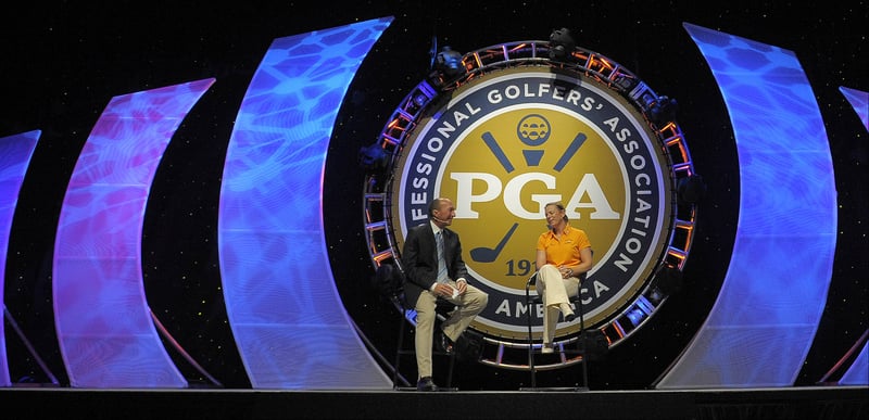 Vor dem Haupteingang der PGA Merchandise Show 2016. (Foto: Golf Post)