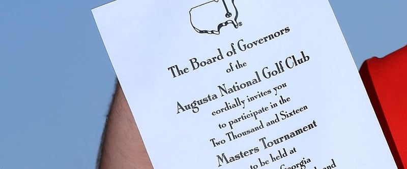 Einladung zum US Masters Tournament 2016 im Augusta National.