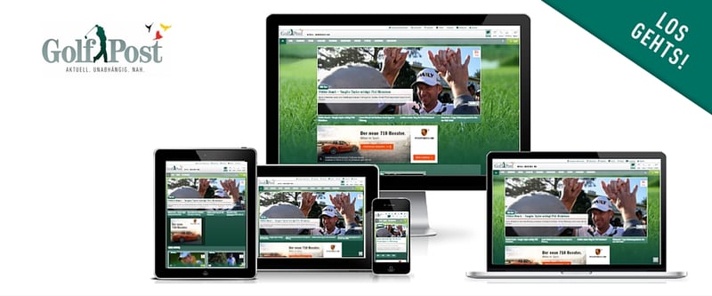 Golf Post im neuen Design: Ab heute responsive auf allen Geräten. (Foto: Golf Post)