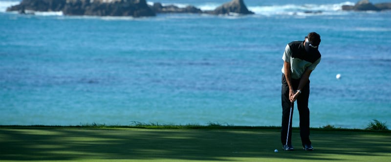 Endlich wieder Pebble Beach: Kumpel Mark Wahlberg überredete Bubba Watson, 2016 wieder beim Pro-Am mitzuspielen. (Foto: Getty)