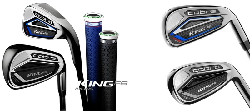 Cobra geht mit seinen neuen King F8 Eisen weiter den Weg der Digitalisierung und Datenerfassung und stattet alle Schläger mit Cobra Connect von Arccos aus. (Foto: Cobra Golf)