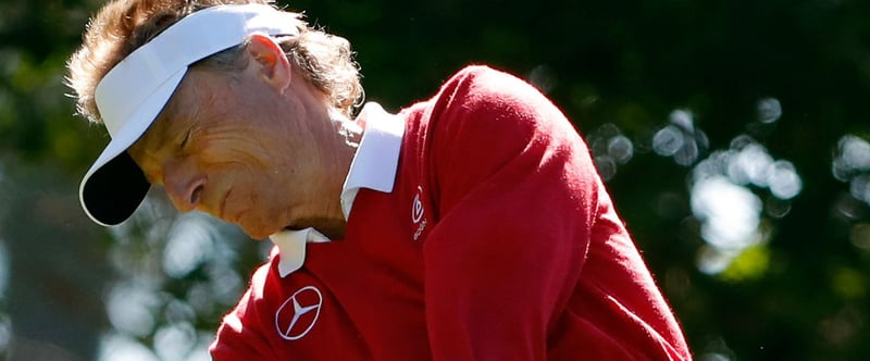 Bernhard Langer hat sich am zweiten Tag des Masters erneut voll und Ganz ins Zeug gelegt, was sich auch ausgezahlt hat. (Foto: Getty)