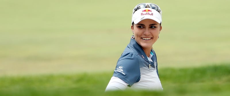 Lexi Thompson mit dem schönsten Schlag des Tages bei Auftakt der Swinging Skirts. (Foto: Getty)