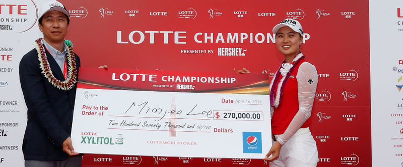 Die Australierin Minjee Lee sichert sich dank einer 64er Finalrunde den Sieg bei der Lotte Championship auf Hawaii. (Foto: Getty)