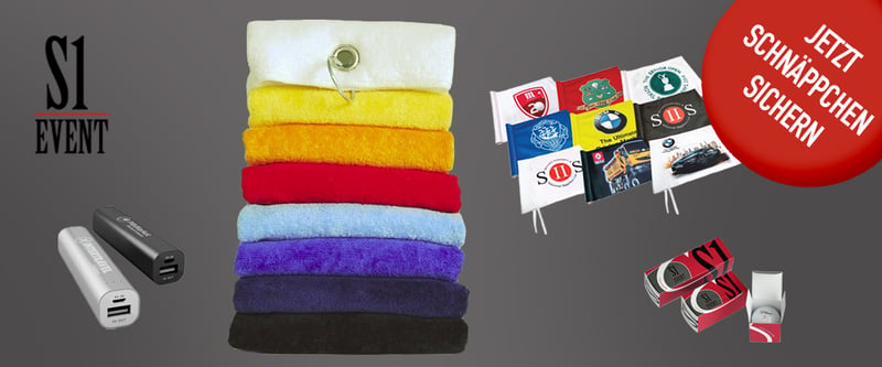 Werbemittel im Golfsport von S1 Event: Bei der aktuellen Aktion für Golf Post Leser erhalten Sie bedruckte Bälle oder bestickte Handtücher zum Sonderpreis. (Foto: Golf Post)