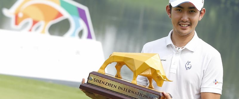 Soomin Lee aus Südkorea trotzte bei der Shenzhen International den widrigen Bedingungen und holte sch seinen ersten Sieg auf der European Tour.