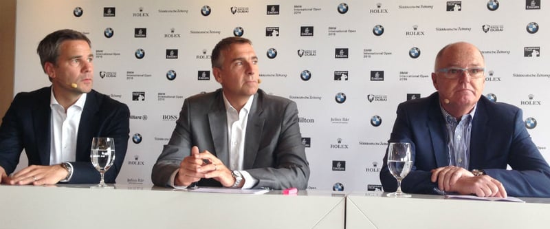 Friedrich Edel, Marco Kaussler und Josef Spyth (von links nach rechts) über die BMW International Open 2016. (Foto: Golf Post)