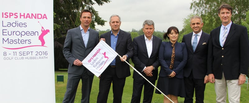 Das Organisationsteam des Ladies European Masters um Dirk Glittenberg (links) und LET Geschäftsführer Ivan Khodabakhsh (2. v. r.)