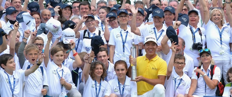 Ashun Wu aus China gewinnt die Lyoness Open 2016. (Foto: Getty)