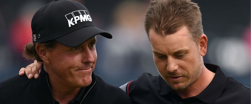 Lieferten sich ein Duell auf Augenhöhe, Phil Mickelson und Henrik Stenson. (Foto: Getty)