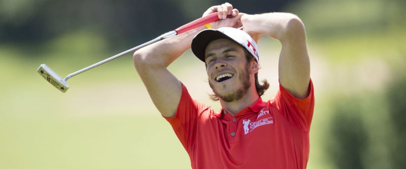 Für Gareth Bale macht es keinen Unterschied ob er mit einem Fußball oder einem Golfball spielt: Er ist mit voller Begeisterung dabei. (Foto: Getty)