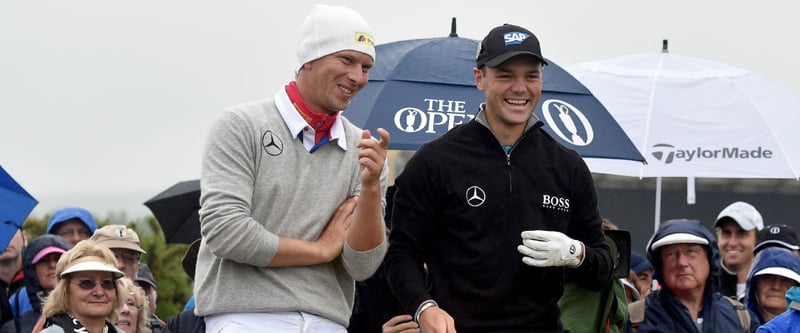 Ob Martin Kaymer und Marcel Siem bei der Scottish Open genau so gute Laune haben wie bei der Open letztes Jahr, wird sich am Wochenende zeigen. (Foto: Getty)