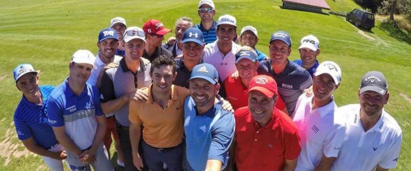 Alle Stars beisammen: Selfie von Sergio Garcia bei seinem Charity-Event nach der British Open. (Foto: instagram/europeantour)