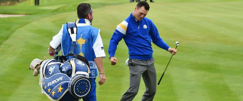 So jubeln wie 2014 möchte Martin Kaymer auch dieses Jahr beim Ryder Cup. Doch vorher muss er sich qualifizieren. (Foto: Getty)