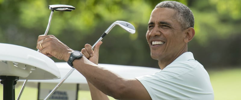 Nach eigenen Angaben spielt Barack Obama mit einem Handicap von 13. (Foto: Getty)