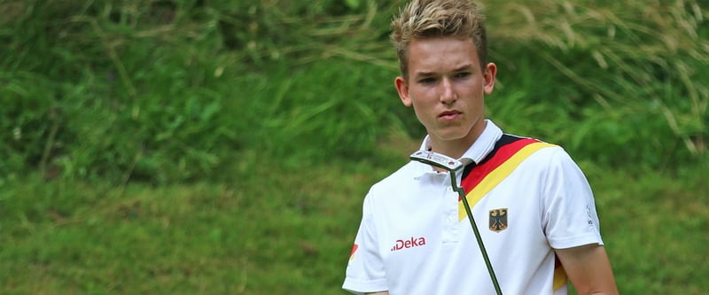 Der 16-Jährige Falko Hanisch holte einen Punkt beim Junior Ryder Cup für das europäische Team. (Foto: DGV/stebl)