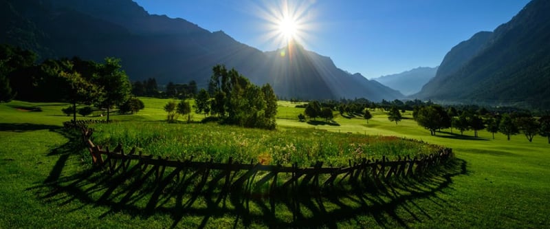 Golfen bei herrlicher Aussicht, wie im Golf Club Bludenz-Braz in Österreich. (Foto: GC Bludenz-Braz)