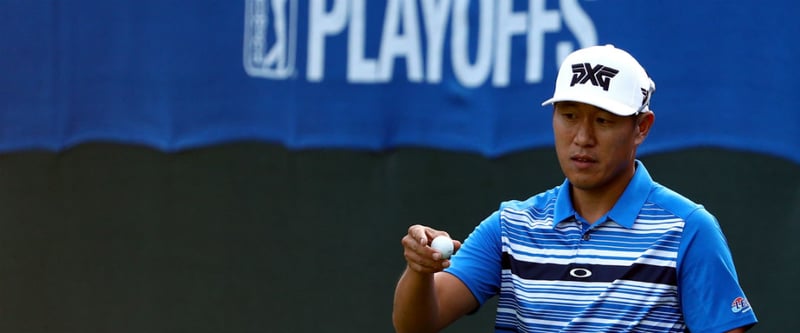 Freude bei James Hahn. Der US-Pro startet an die Spitze bei der Deutsche Bank Championship. (Foto: Getty)