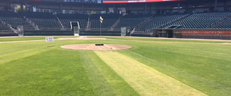 Auf dem Baseballfeld wird in dieser Woche Minigolf gespielt. (Foto: Screenshot)