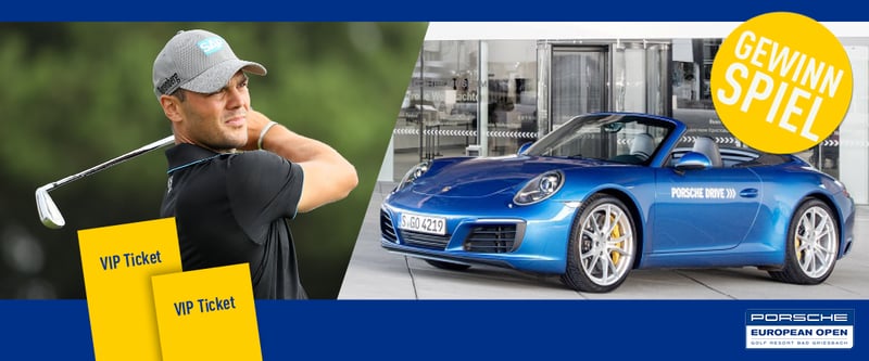 Jetzt VIP Tickets und Porsche Drive Gutscheine für die Porsche European Open gewinnen. Auch Martin Kaymer ist mit von der Partie. (Foto: Getty / Porsche)