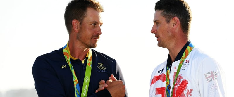 Die beiden Olympiamedaillengewinner Henrik Stenson und Justin Rose könnten als 