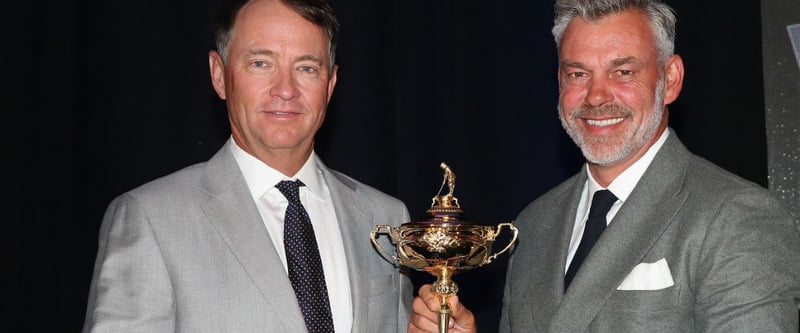 Wissen genau worauf es beim Ryder Cup ankommt: Davis Love III (links) und Darren Clarke. (Foto: Getty)