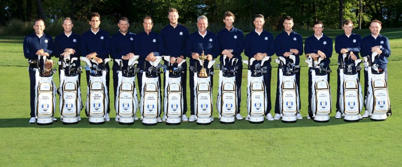 Ein Blick in die Taschen des europäischen Ryder Cup Teams. (Foto: Getty)