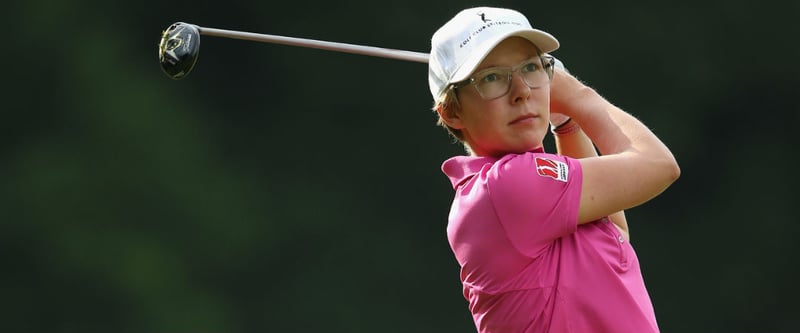 Ann-Kathrin Lindner bricht am Ende ihrer Runde bei Ladies European Tour Event in Frankreich ein. (Foto: Getty)