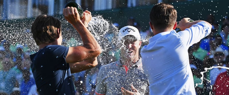 Alex Noren kommt aus dem feiern kaum noch heraus. Auf sein Equipment von Callaway kann er sich bei seinem beeindruckenden Siegeszug voll und ganz verlassen. (Foto: Getty)